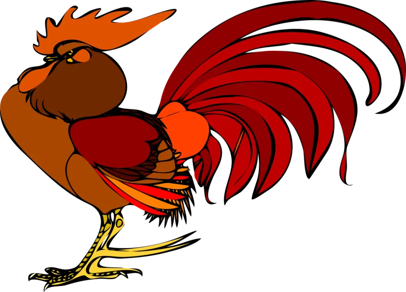 Rooster Chicken Bird Stickdatei – Natur