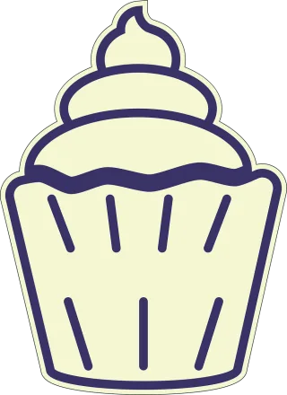 Muffin Cake Icing Stickdatei
