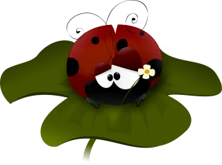 Ladybug Flower wallpaper Nature Stickdatei