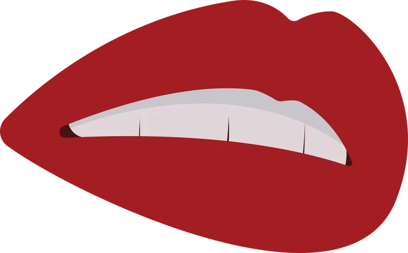 Girl Lips Teeth Stickdatei – Herzen & Liebe