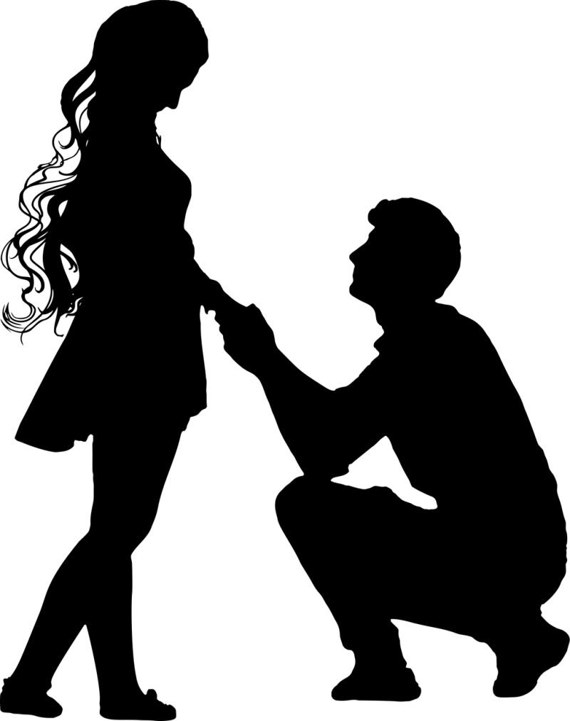 Couple Love Silhouette Stickdatei – Herzen & Liebe