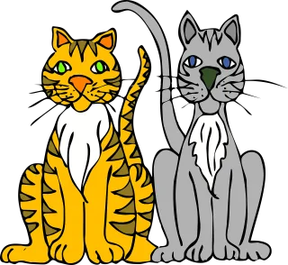 Cat Gray Yellow Stickdatei