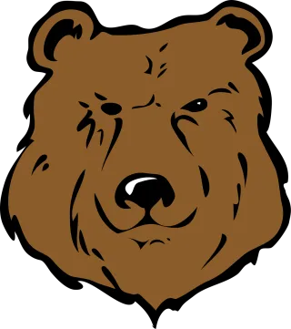 Bear Head Brown Stickdatei