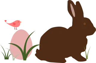 Grass Bird Easter Stickdatei