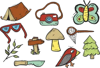 Camping Forest Nature Stickdatei