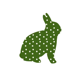 Bunny Easter Green Stickdatei