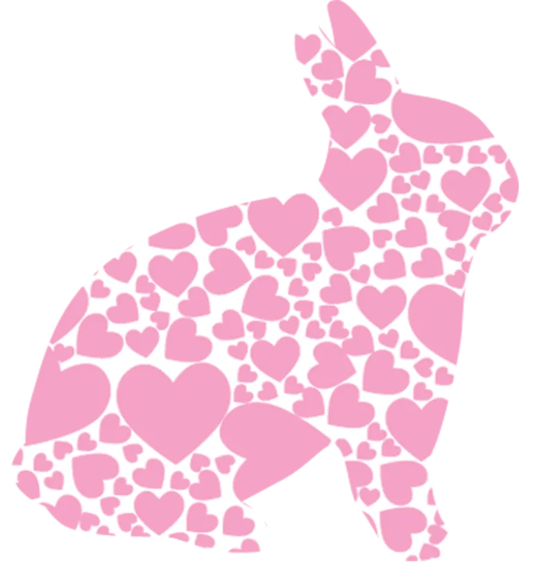 Bunny Easter Rabbit Stickdatei – Herzen & Liebe