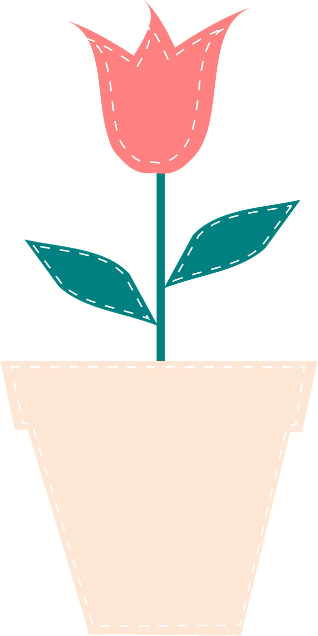 Tulip Flowerpot Flower Stickdatei – Blumen