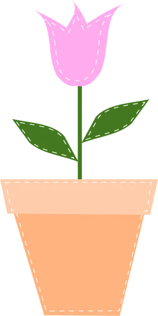 Flowerpot Tulip Easter Stickdatei