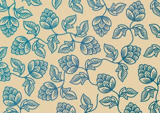 Hop Leaves Pattern Stickdatei