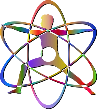 Yoga Atom Meditation Stickdatei