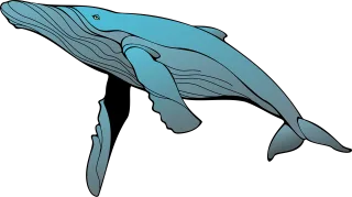 Whale Blue Nature Stickdatei
