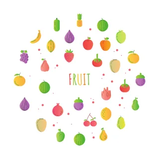 Fruit Food Organic Stickdatei