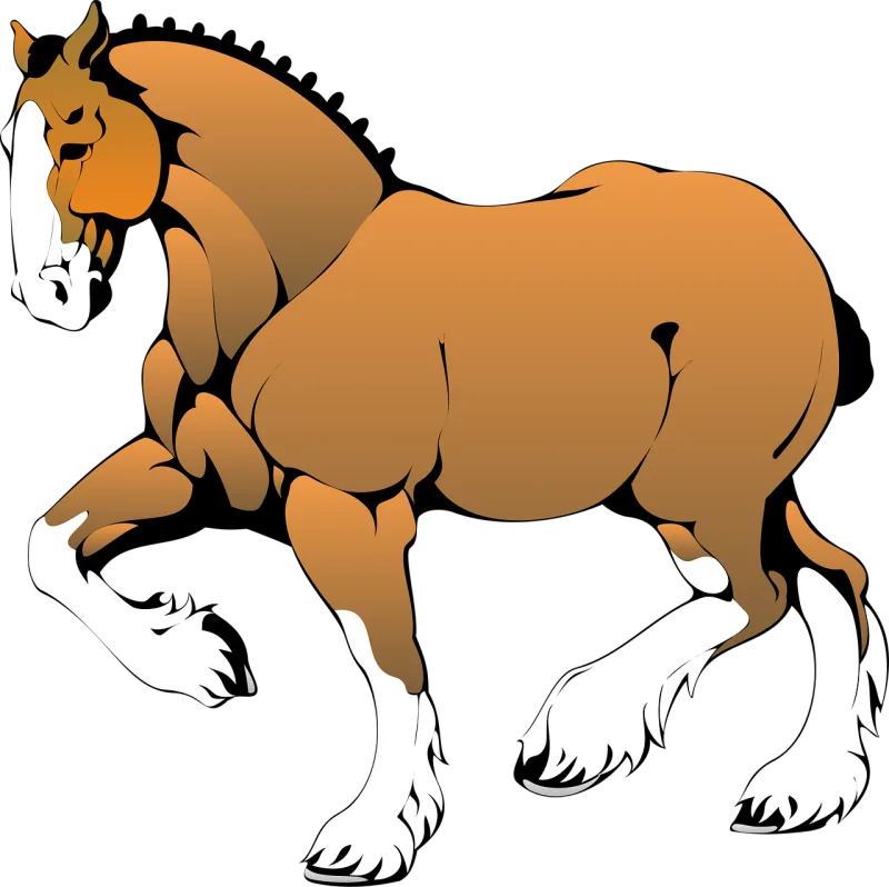 Horse Animal Mammal Stickdatei – Tiere
