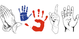 Hands Handprint Symbol Stickdatei