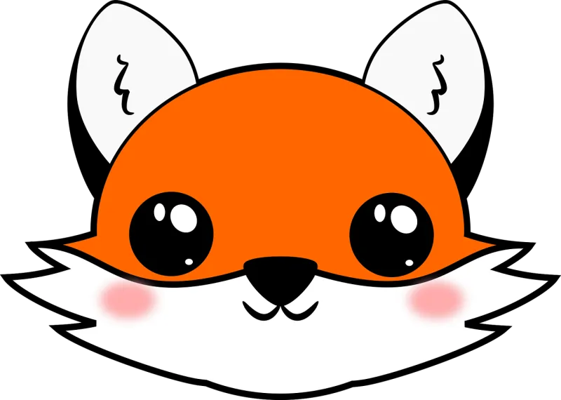 Kawaii Fox Cute Stickdatei – Tiere