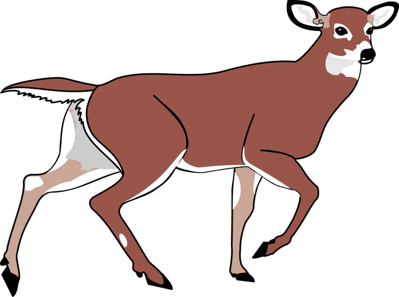 Deer Animal Mammal Stickdatei – Tiere