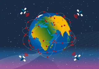 World Satellite Love Stickdatei