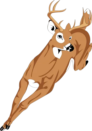 Deer Running Forest Stickdatei
