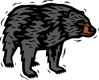 Bear Black Angry Stickdatei