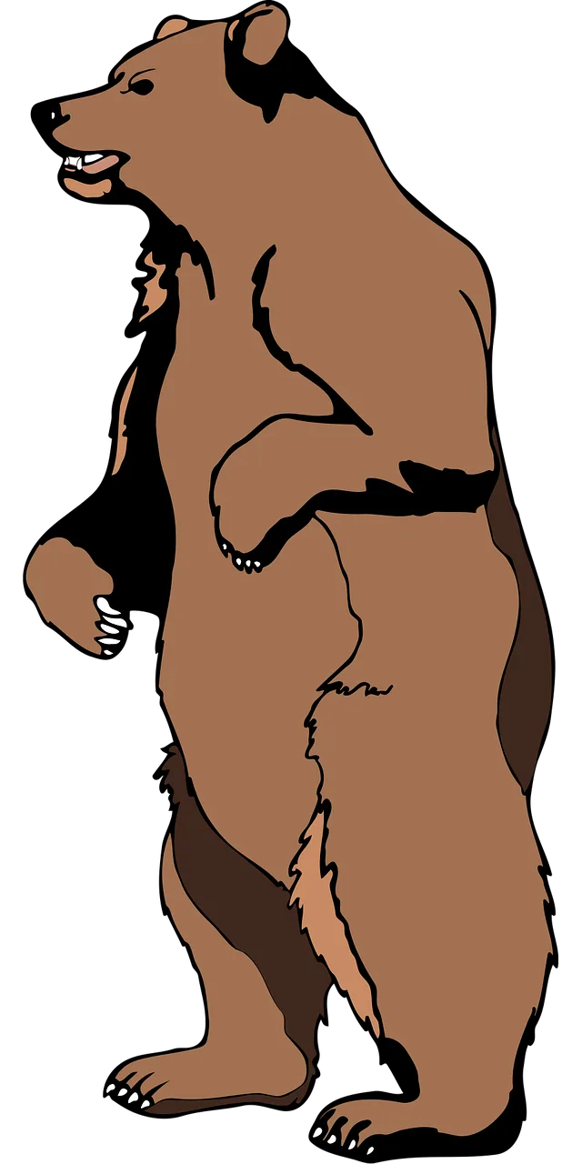 Brown Bear Standing Stickdatei – Tiere