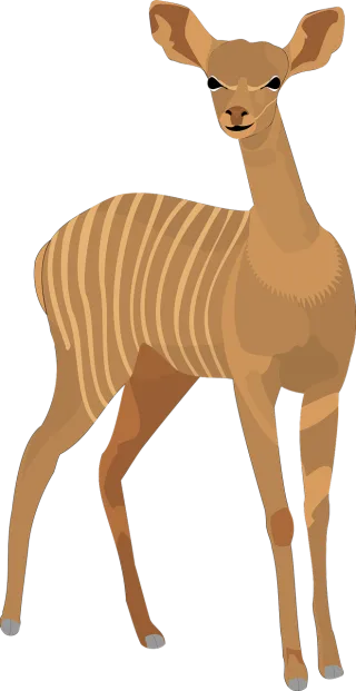 Deer Brown Stripes Stickdatei