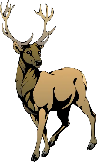 Deer Brown Animal Stickdatei
