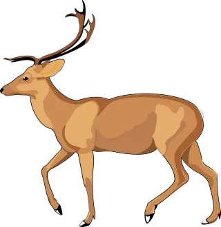 Deer Brown View Stickdatei