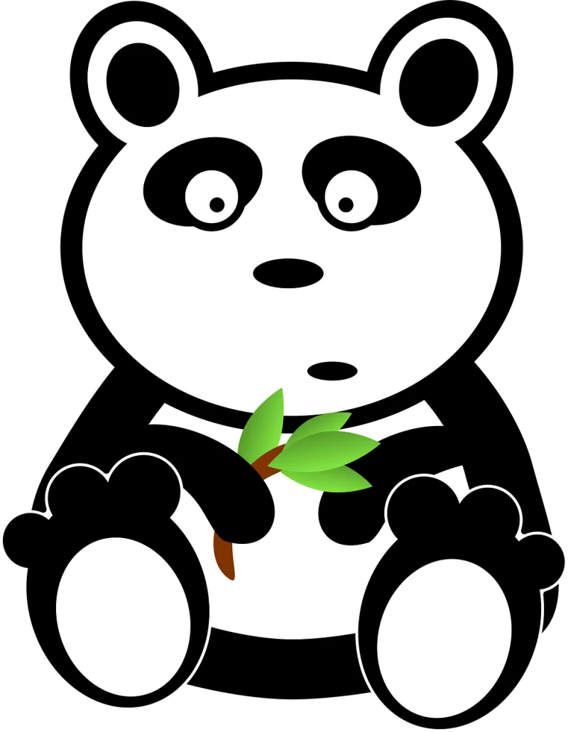 Panda Bamboo Food Stickdatei – Tiere