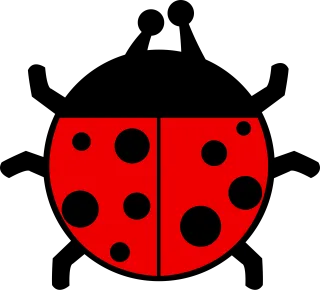 Red Black Ladybug Stickdatei