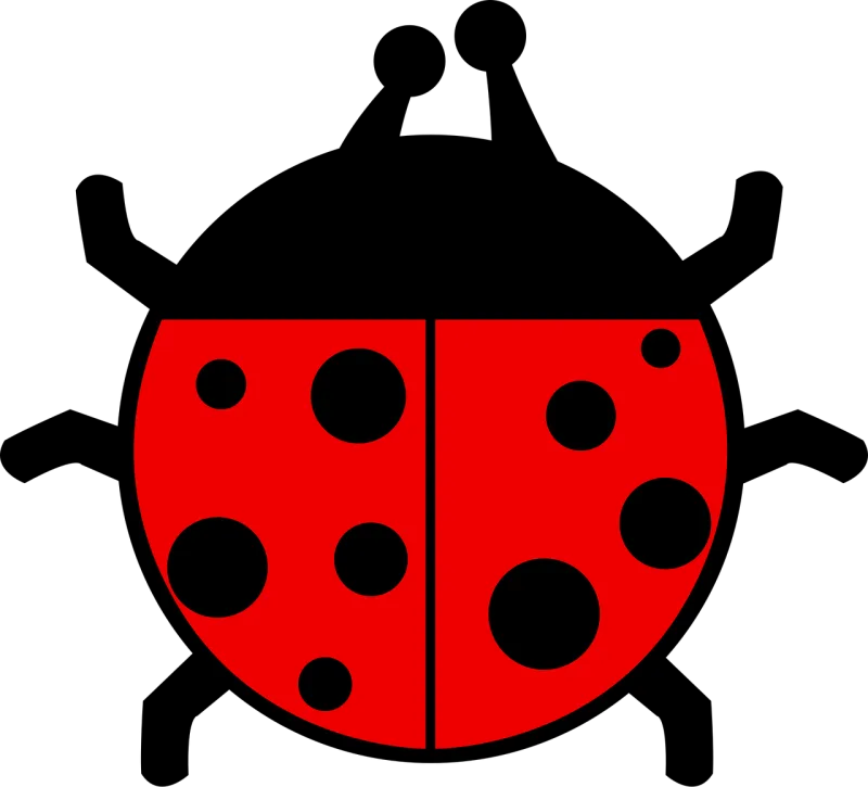 Red Black Ladybug Stickdatei – Tiere