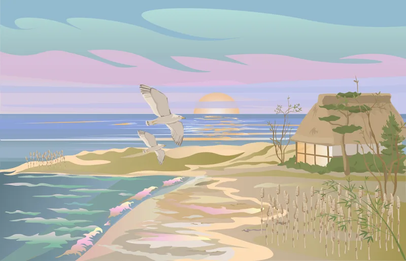 Seaside Beach Hut Stickdatei – Sport