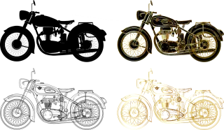 Motorcycle Chopper Bike Stickdatei