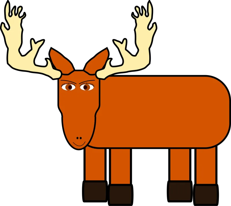Brown Moose Animal Stickdatei – Tiere