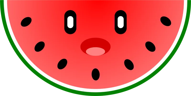 Watermelon Cute Kawaii Stickdatei – Essen & Trinken