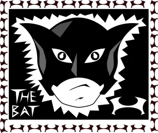 Stamp Head Bat Stickdatei – Tiere