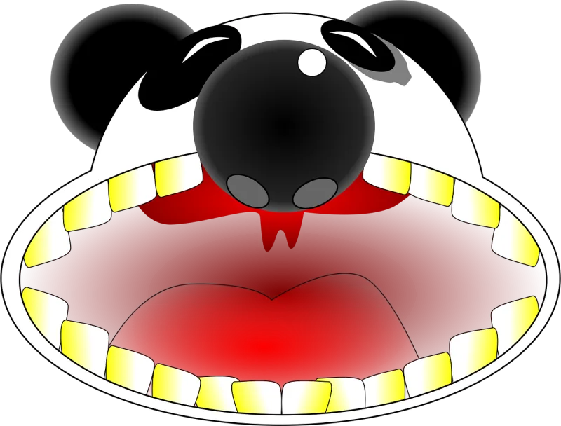 Panda Mouth Teeth Stickdatei – Tiere