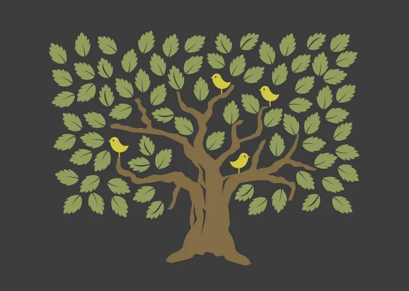 Tree Leaves Forest Stickdatei – Natur