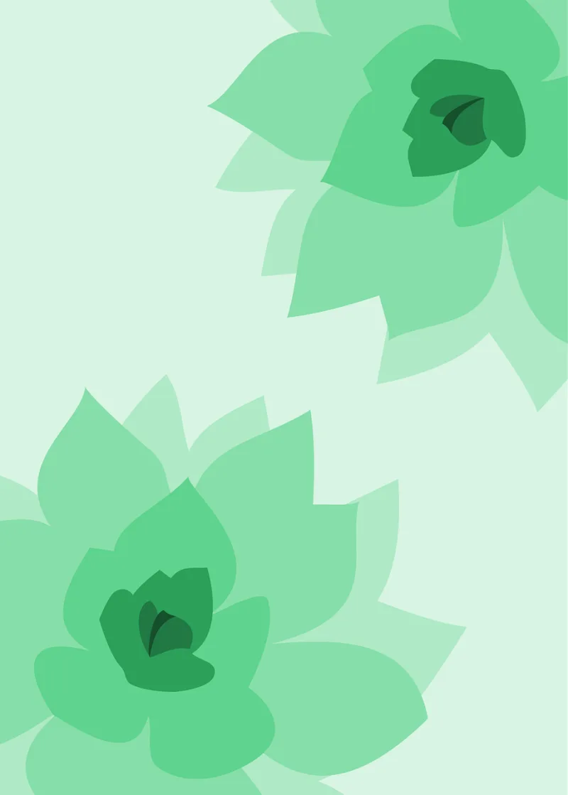 Succulent Green Card Stickdatei – Natur