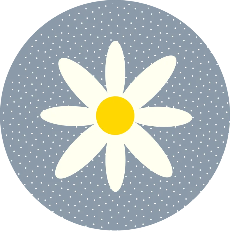 White Yellow Flower Stickdatei – Blumen