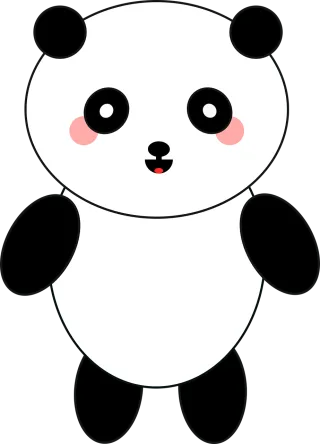 Panda Bear Mammal Stickdatei