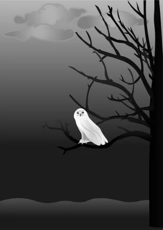 Owl Spooky Night Stickdatei – Tiere