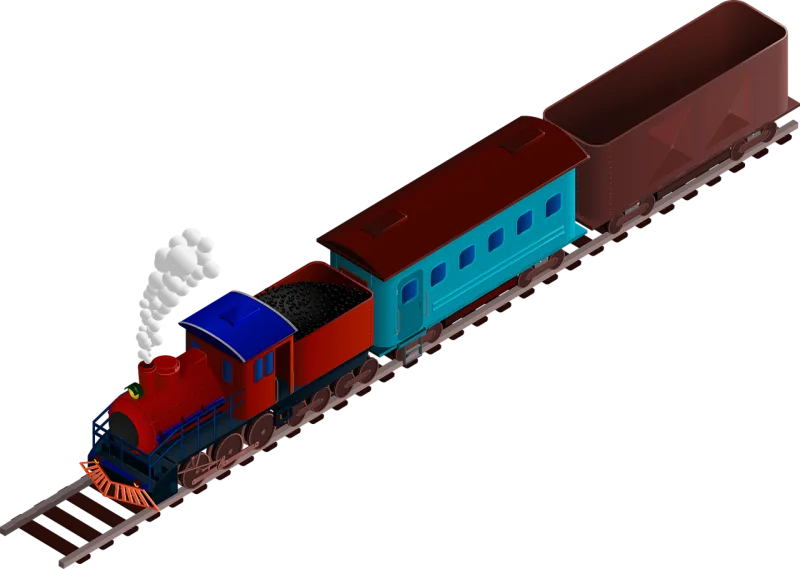 Vector Train Railway Stickdatei – Kinder