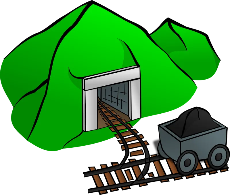 Coal Tracks Mine Stickdatei – Natur