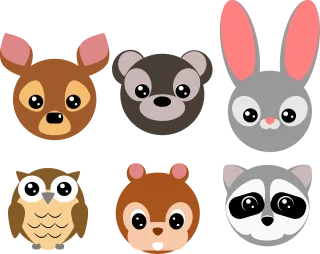 Woodland Animals Wildlife Stickdatei