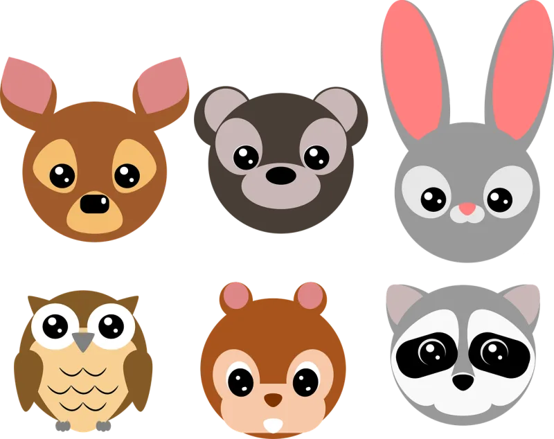 Woodland Animals Wildlife Stickdatei – Tiere