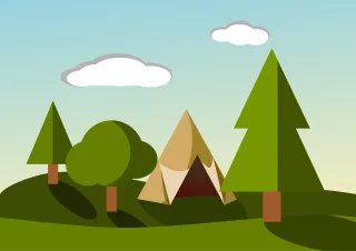 Tent Camping Forest Stickdatei