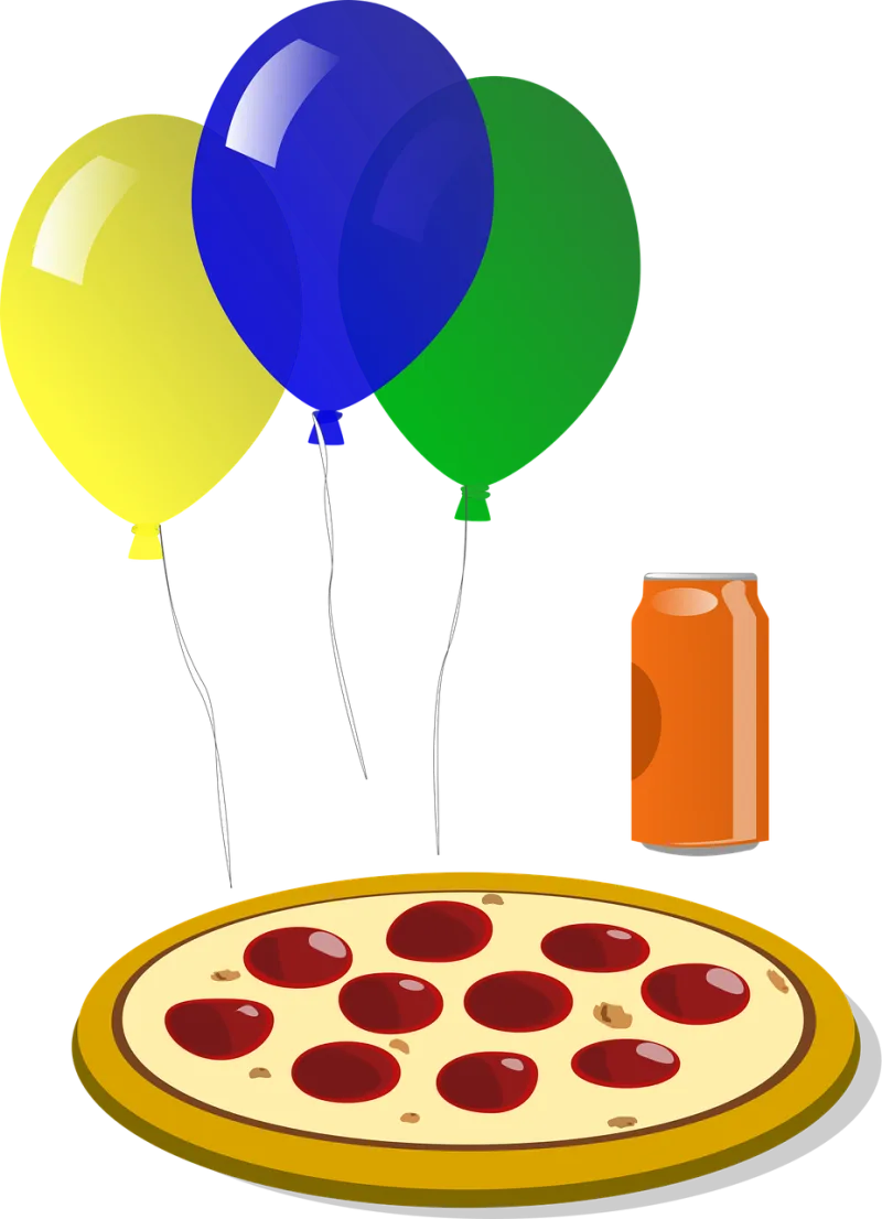Pizza Party Food Stickdatei – Essen & Trinken