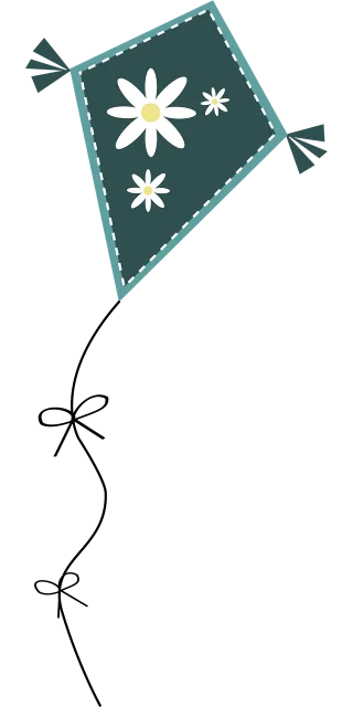 Kite Blue Flower background Stickdatei