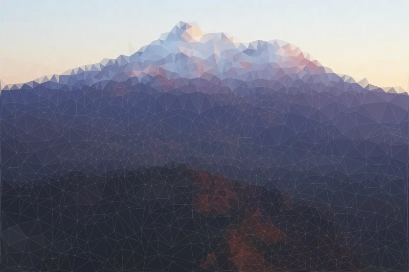 Lowpoly Mountain Hill Stickdatei – Natur